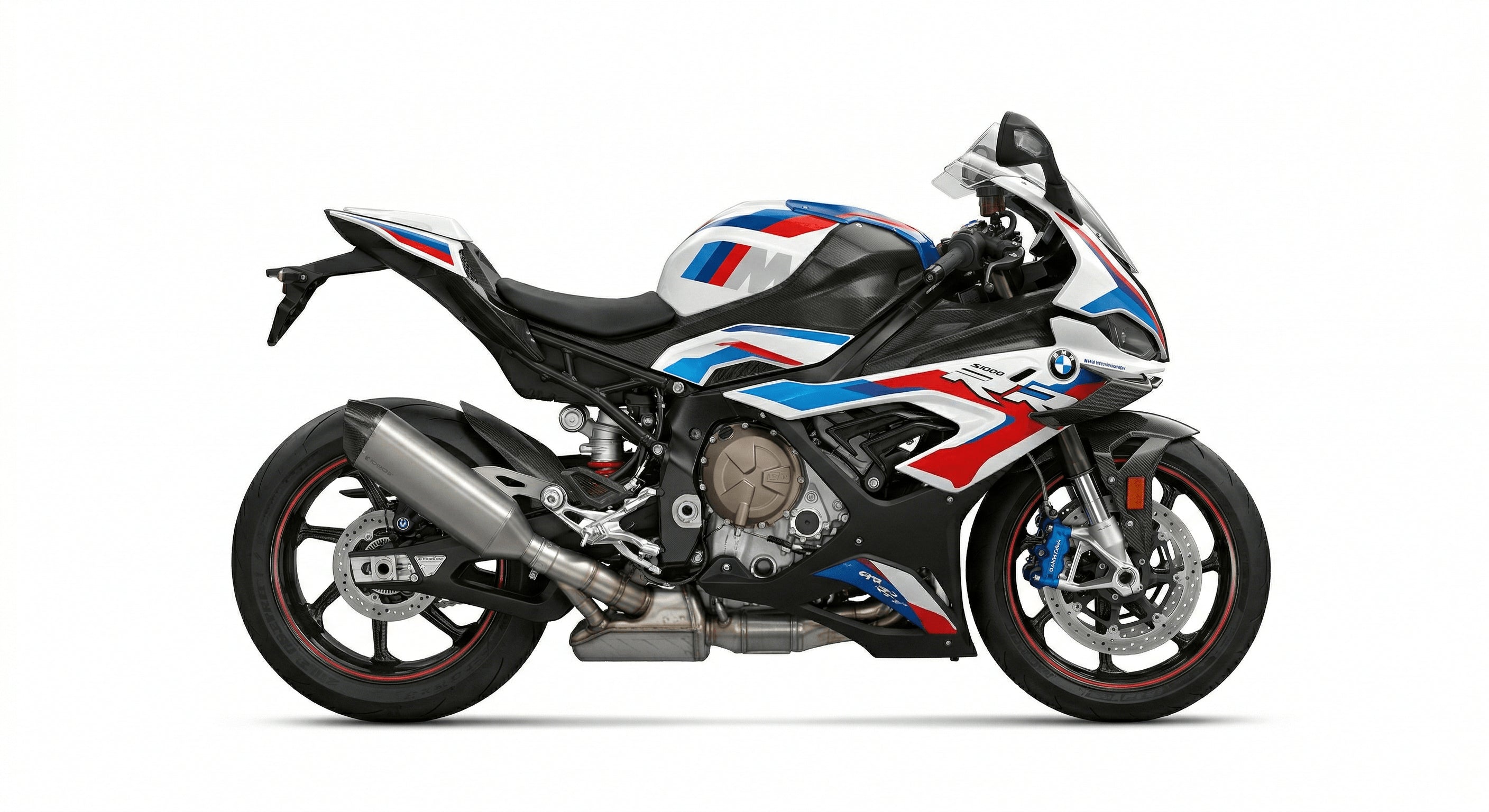 "BMW S1000RR sportbike in a dynamic pose"