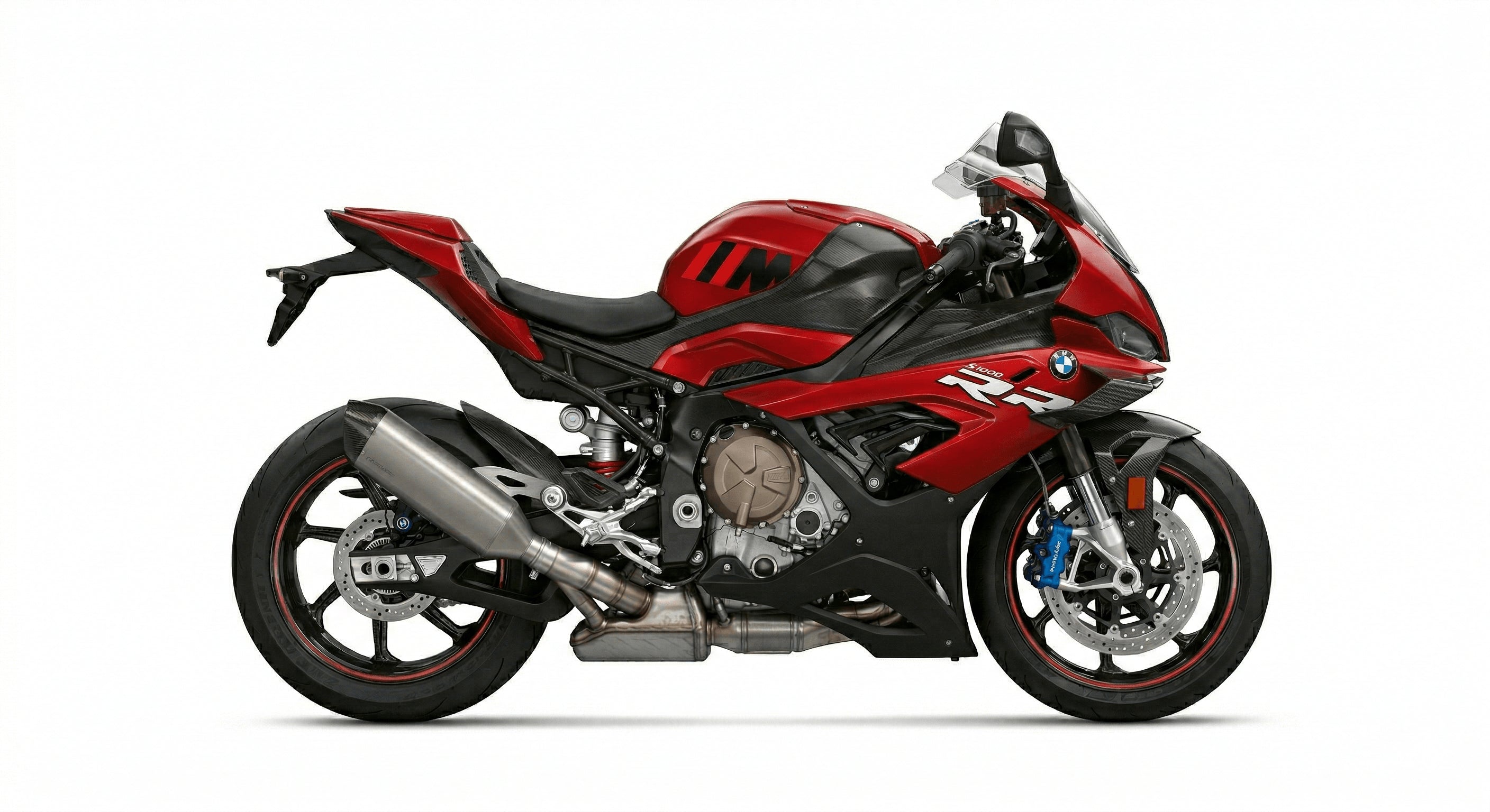 "Close-up of BMW S1000RR engine showcasing performance features"